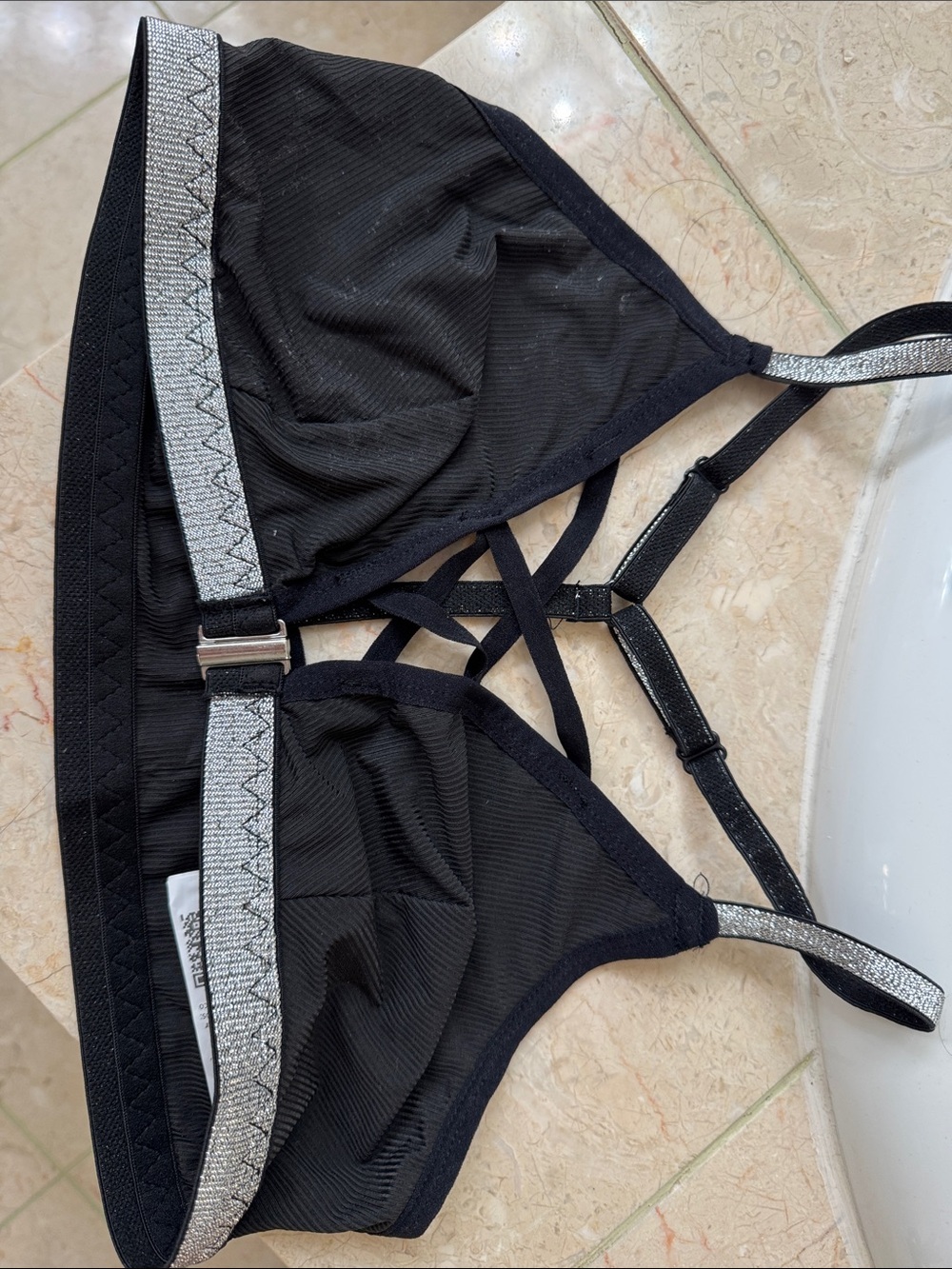 New! Never Worn! sparkly black bra